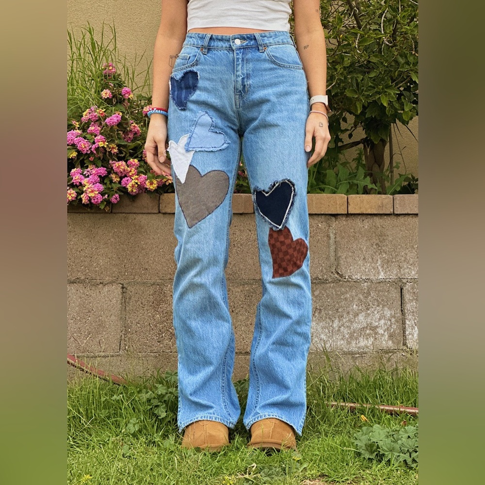 Patchwork Denim Jeans